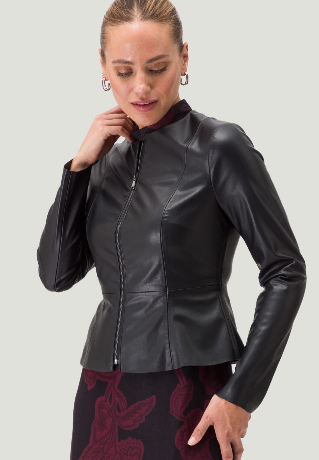 Jacke in Lederoptik
