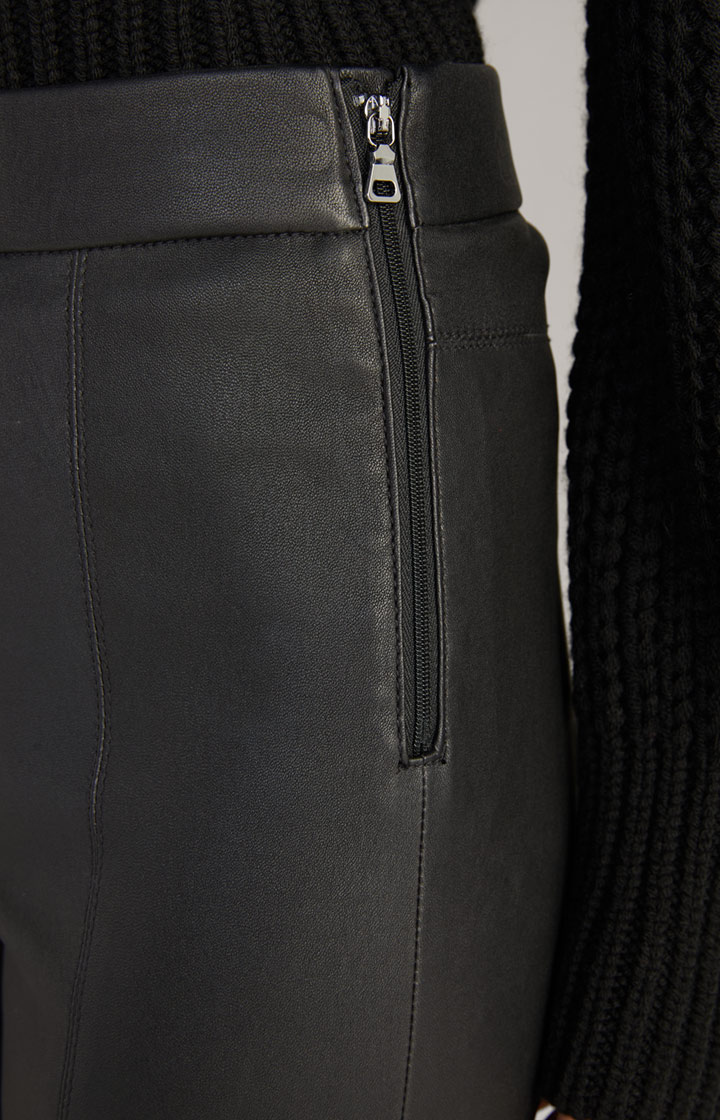 Leder-Jeggings in Schwarz
