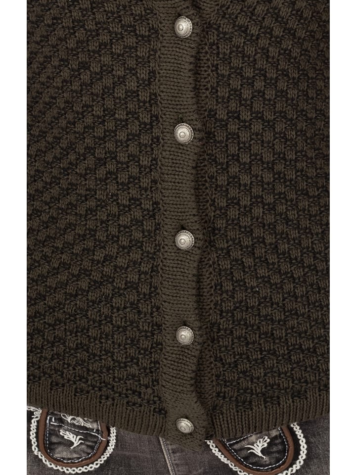 OS-Trachten Strickjacke 457017-0771 in dunkelgrün günstig kaufen
