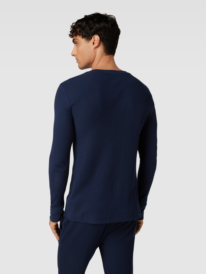Sweatanzug mit Motiv-Stitching in dunkelblau