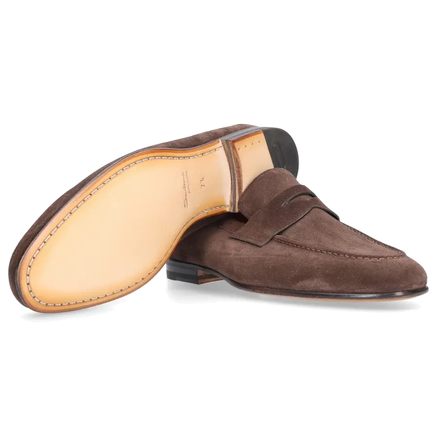Santoni - Loafer 17511 Veloursleder - braun