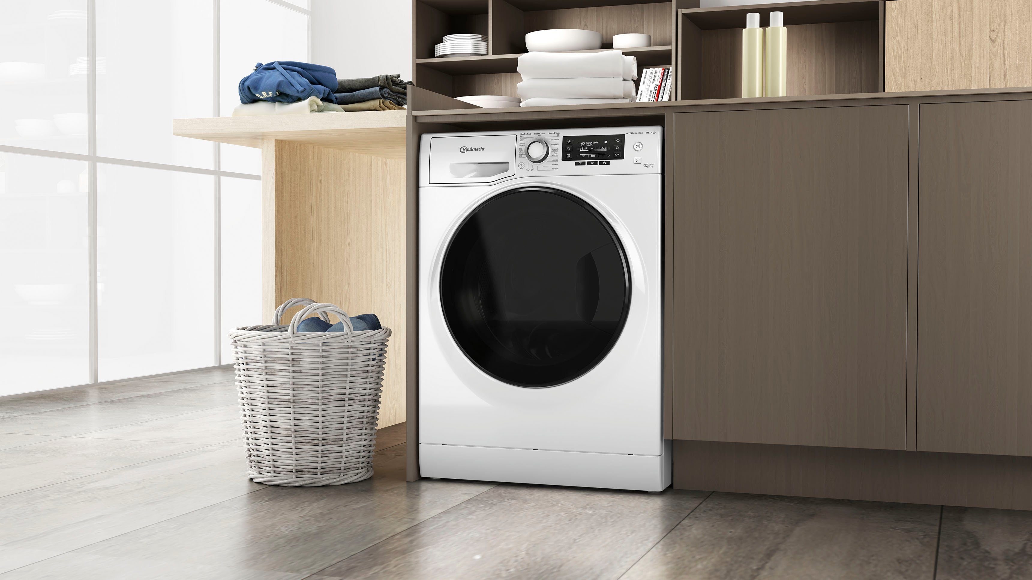 BAUKNECHT Waschtrockner WATK Sense 107S 52 N, 10 kg, 7 kg, 1500 U/min