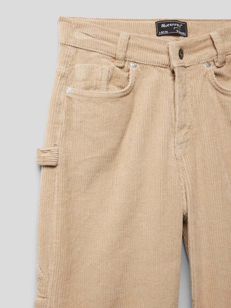 Hose aus Cord Modell 'Corduroy' in camel