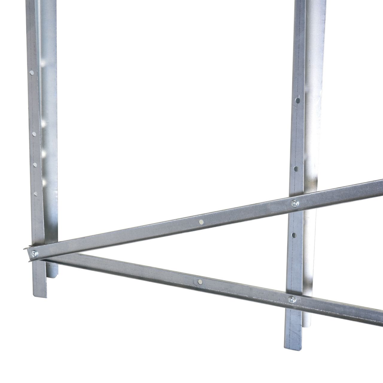 DURHAND Kettensägebock Sägebock zusammenklappbar Sägegestell für Brennholz Silber Metall 83 x 83 x 79 cm