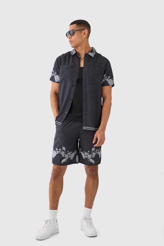 Viskose-Hemd und Shorts