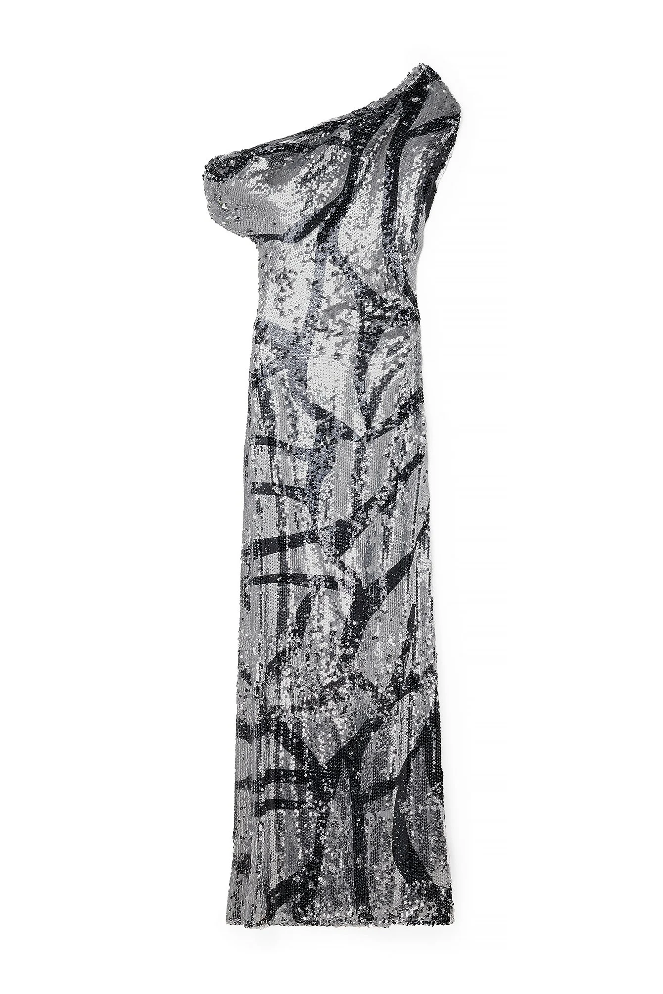 Pailletten-Midikleid mit offenem Rücken