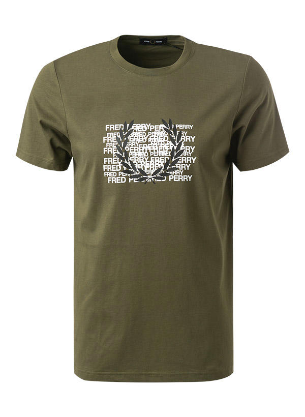 Fred Perry, T-Shirt, Baumwolle, grün