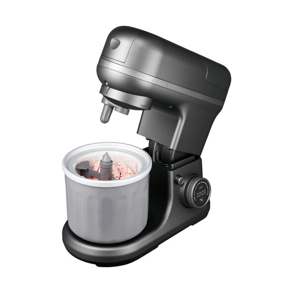 Küchenmaschine Digital, mit Eisschüssel, 4 in 1, titan (MD 18440)