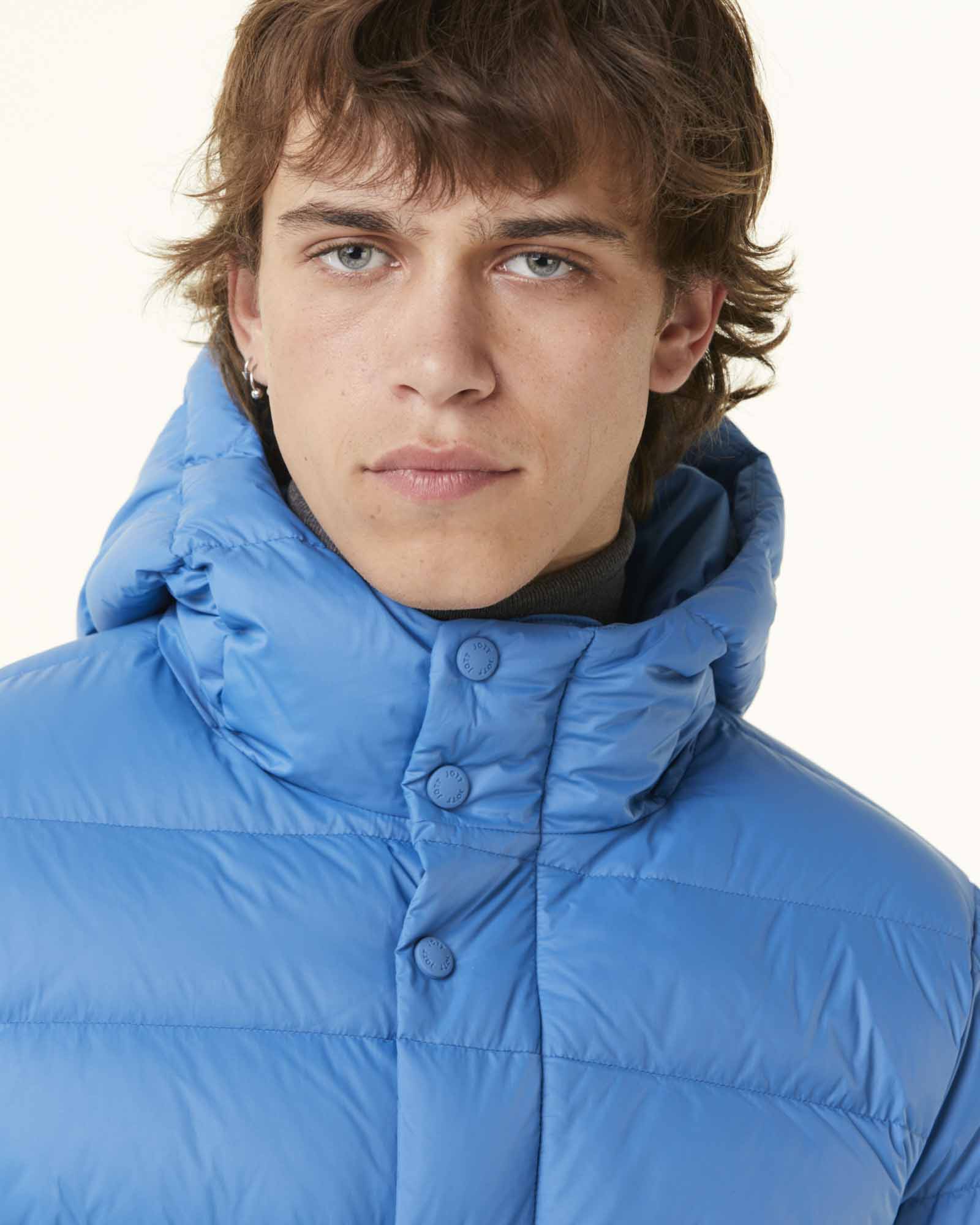 Doudoune à capuche Bleu denim Jorge