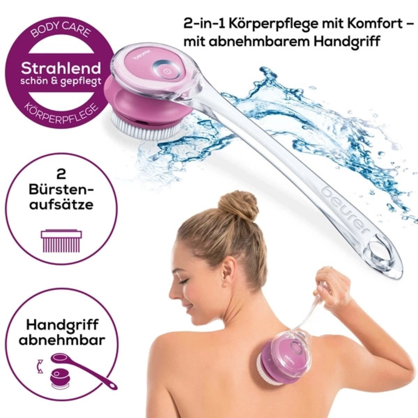 Körperbürste FC 55 Pureo Complete Cleansing & Ionen Haarbürste HT 10-Körperpflege und Haircare in einem Bundle