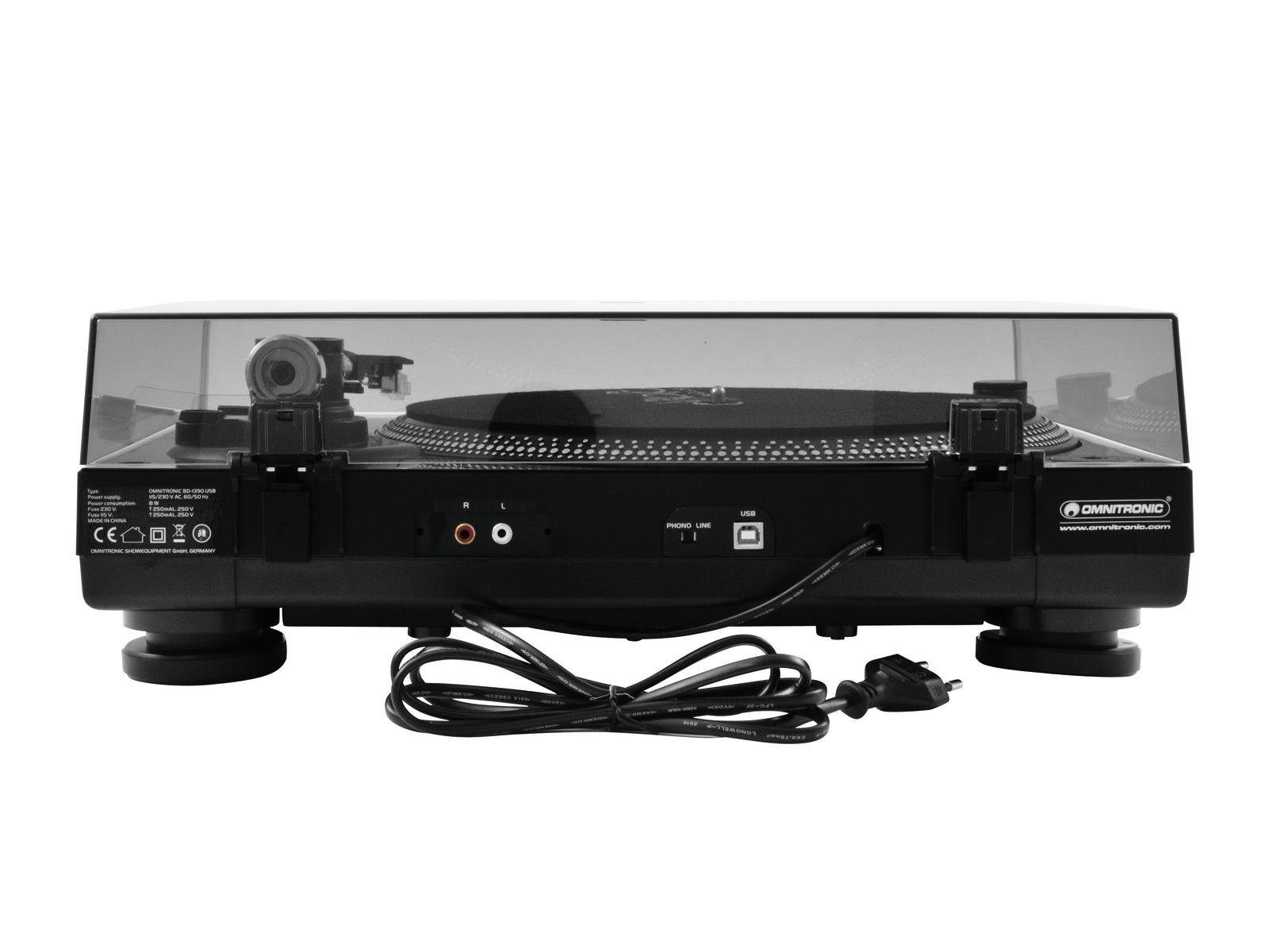 Omnitronic OMNITRONIC BD-1390 USB- Plattenspieler (Riemenantrieb)