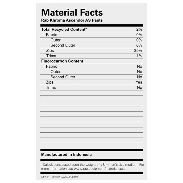 Rab - Khroma Ascendor AS Pants - Skitourenhose