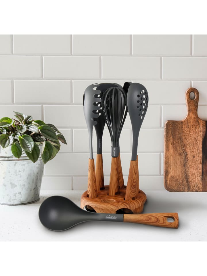 Stoneline Küchenhelfer Set 8-teilig in Holzoptik günstig kaufen onesize