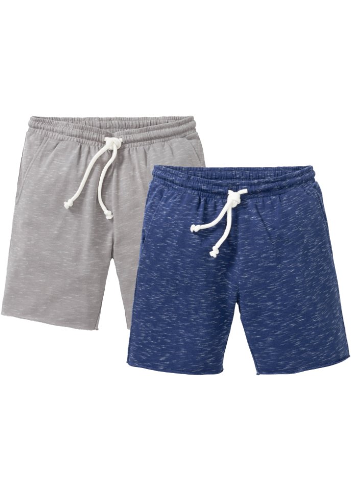 Sweat-Shorts mit Rollkanten Regular Fit, (2er Pack)