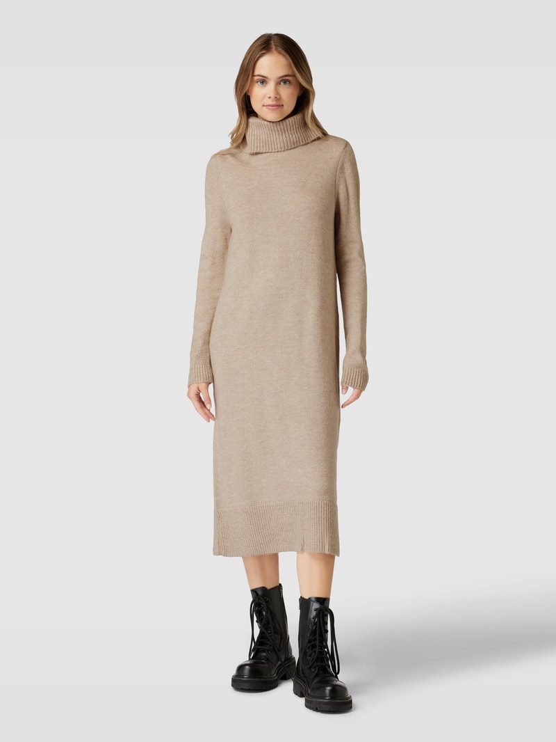 Strickkleid mit Rollkragen Modell 'BRANDIE' in beige