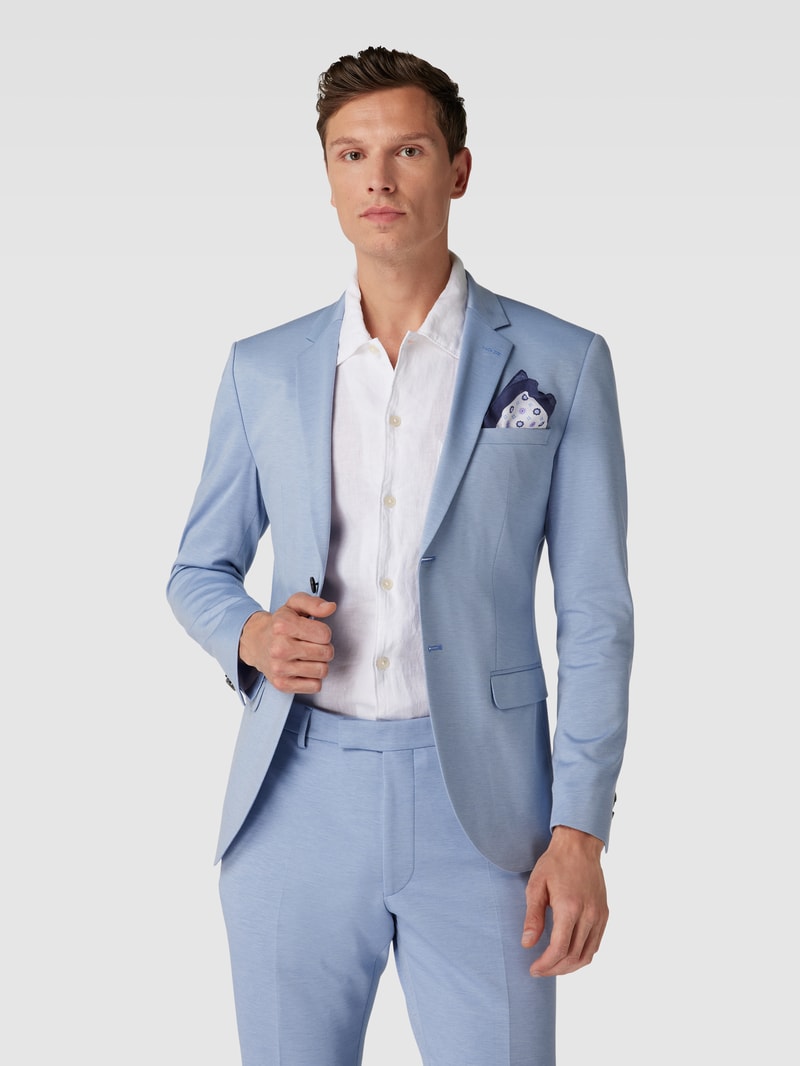 Slim Fit 2-Knopf-Sakko Modell 'Damon' in blau