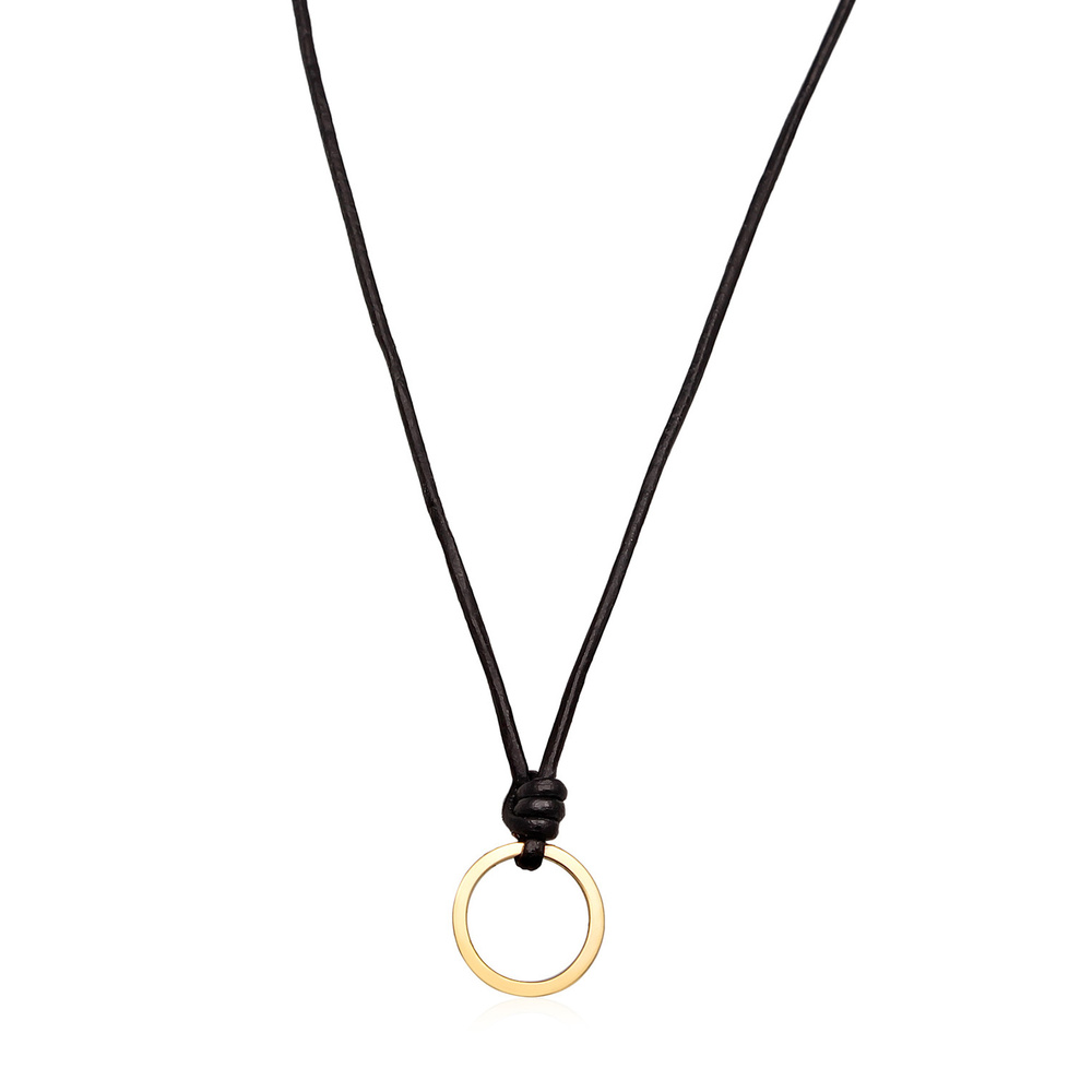 Elli Elli Collier Femmes Porte-breloques Réglable en daim noir en argent sterling 925 Bijoux