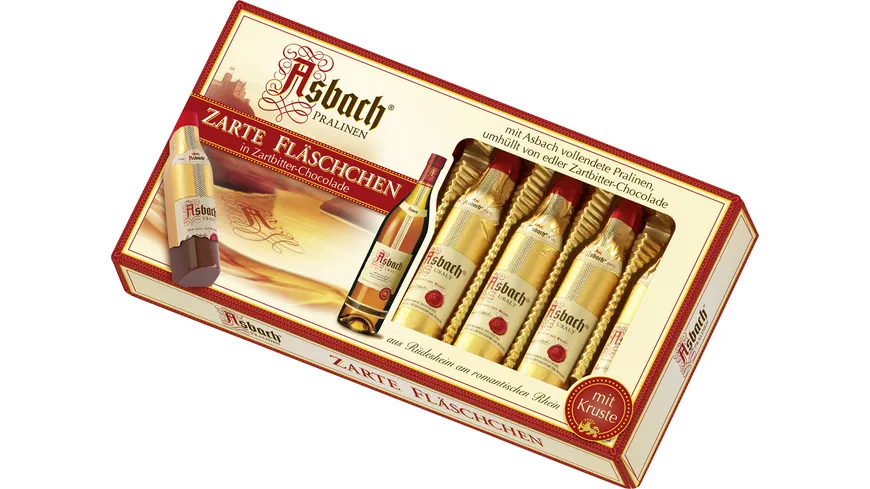 Asbach Pralinen Zarte Fläschchen Zartbitter 100 g