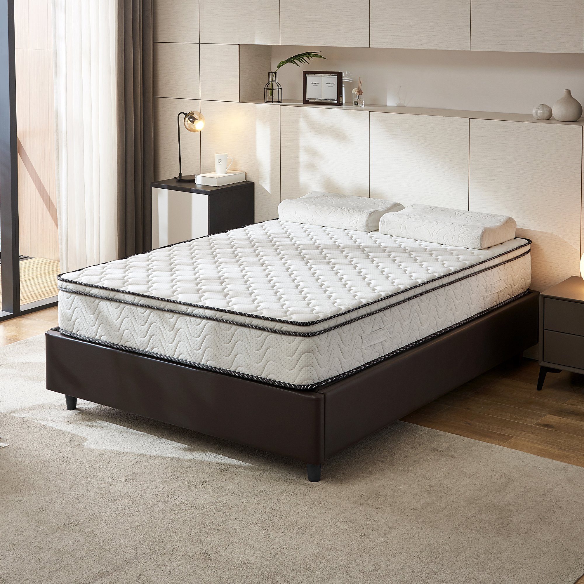 Taschenfederkernmatratze Arensberger Taschen Federkernmatratze mit integriertem Topper VIKTORIA, Arensberger, 25 cm hoch, (90 x 200cm), Höhe 25cm, Taschenfederkernmatratze mit Kaltschaum