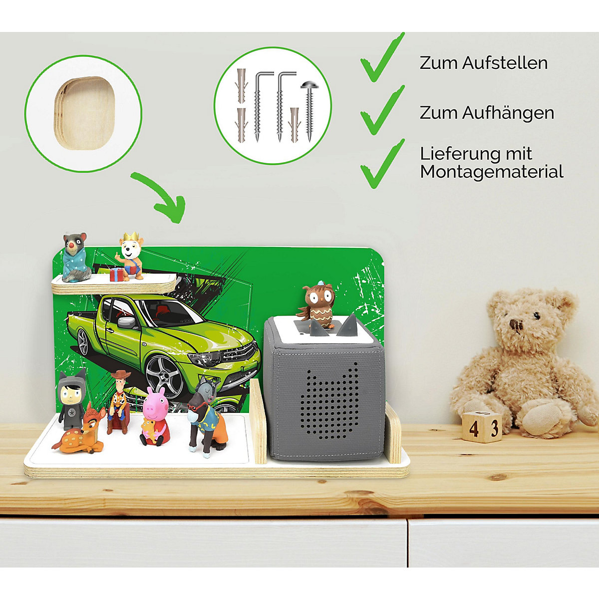 Regal für Musikbox Autotruck, klein - geeignet für Toniebox