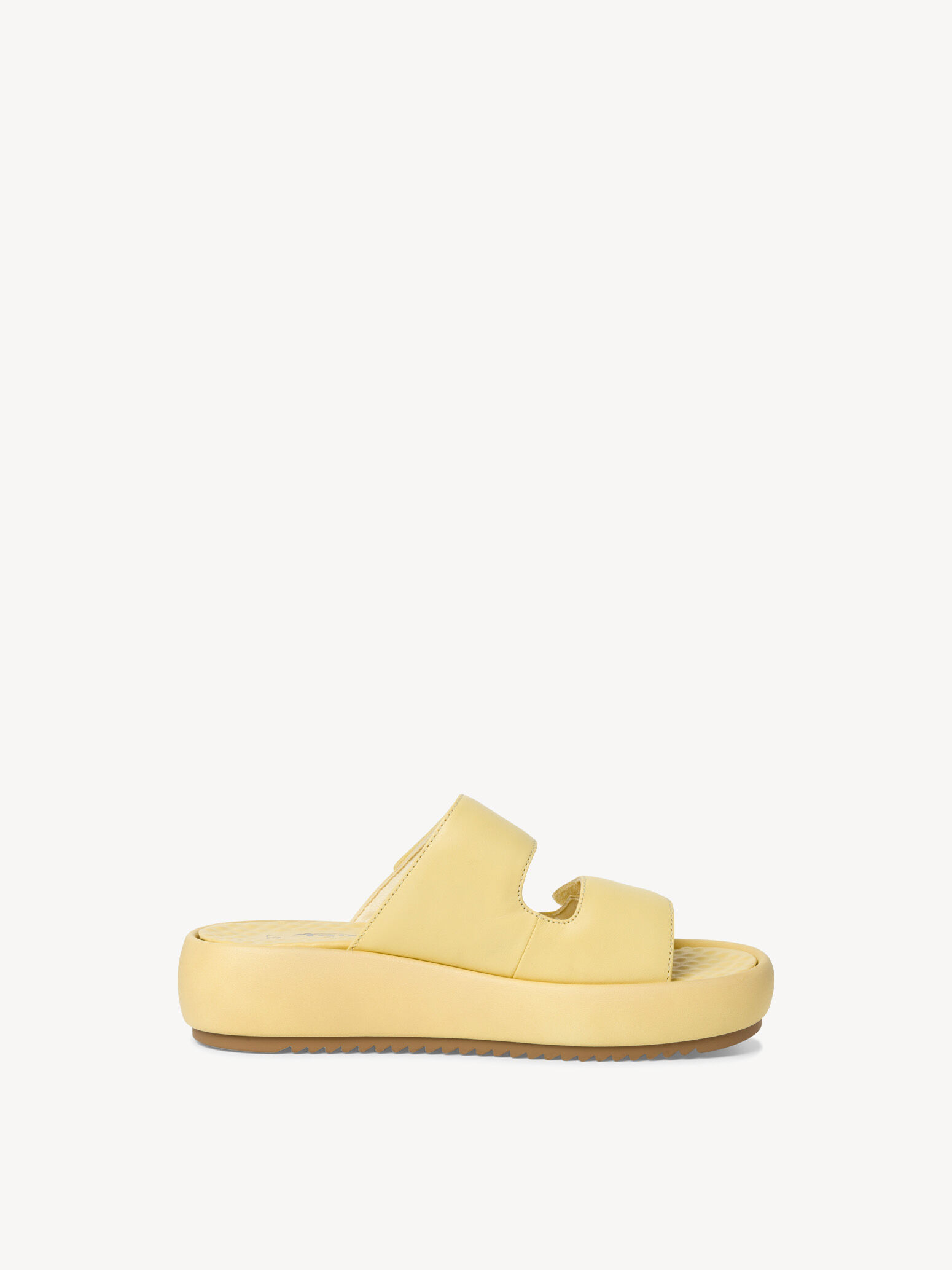 Mule en cuir - jaune