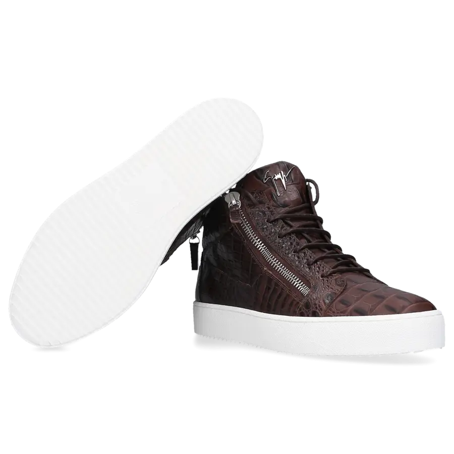 Giuseppe Zanotti - Sneaker high KRISS Kalbsleder - braun