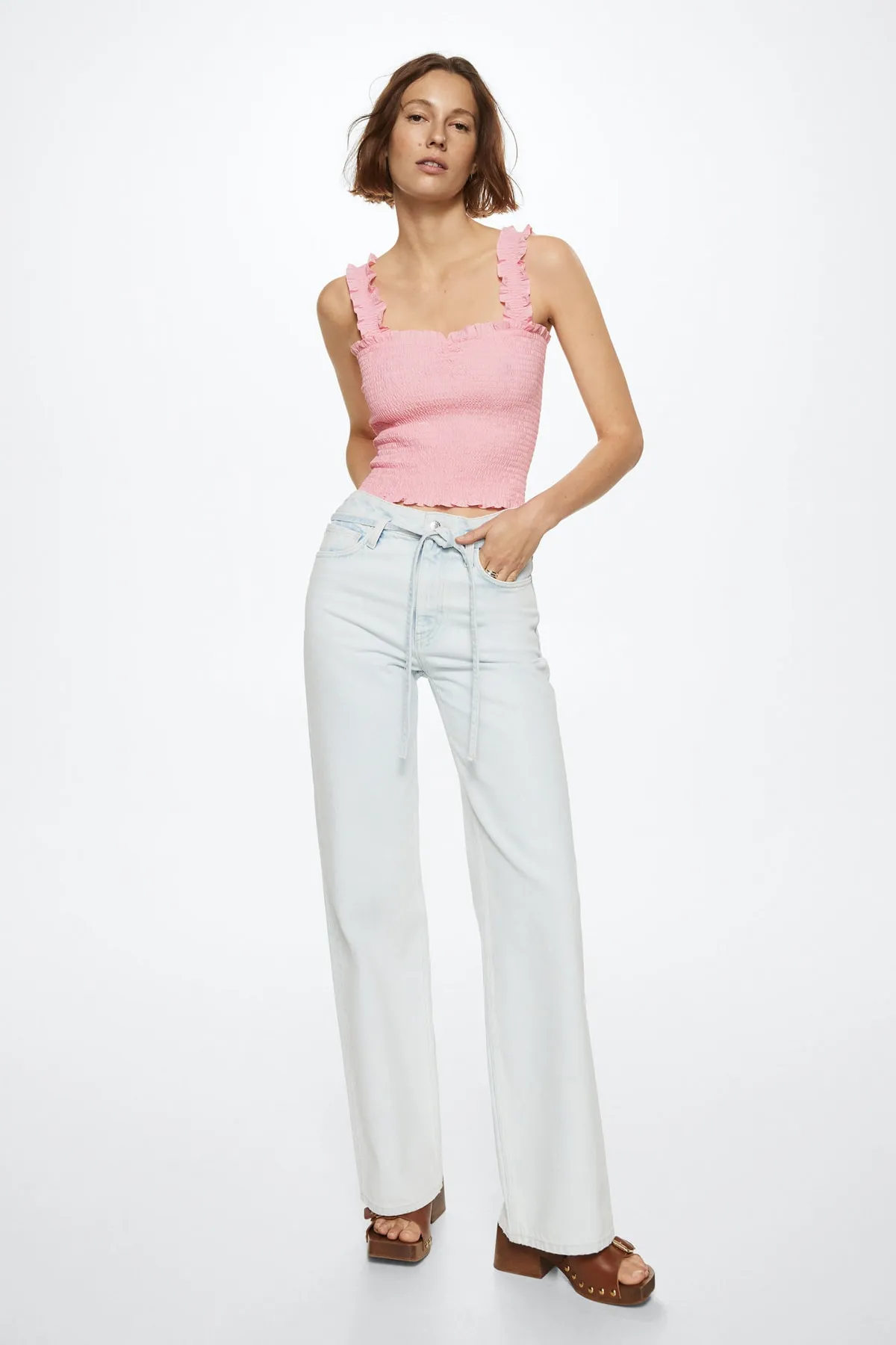 MANGO  Rosa Bustier für Damen 27928633