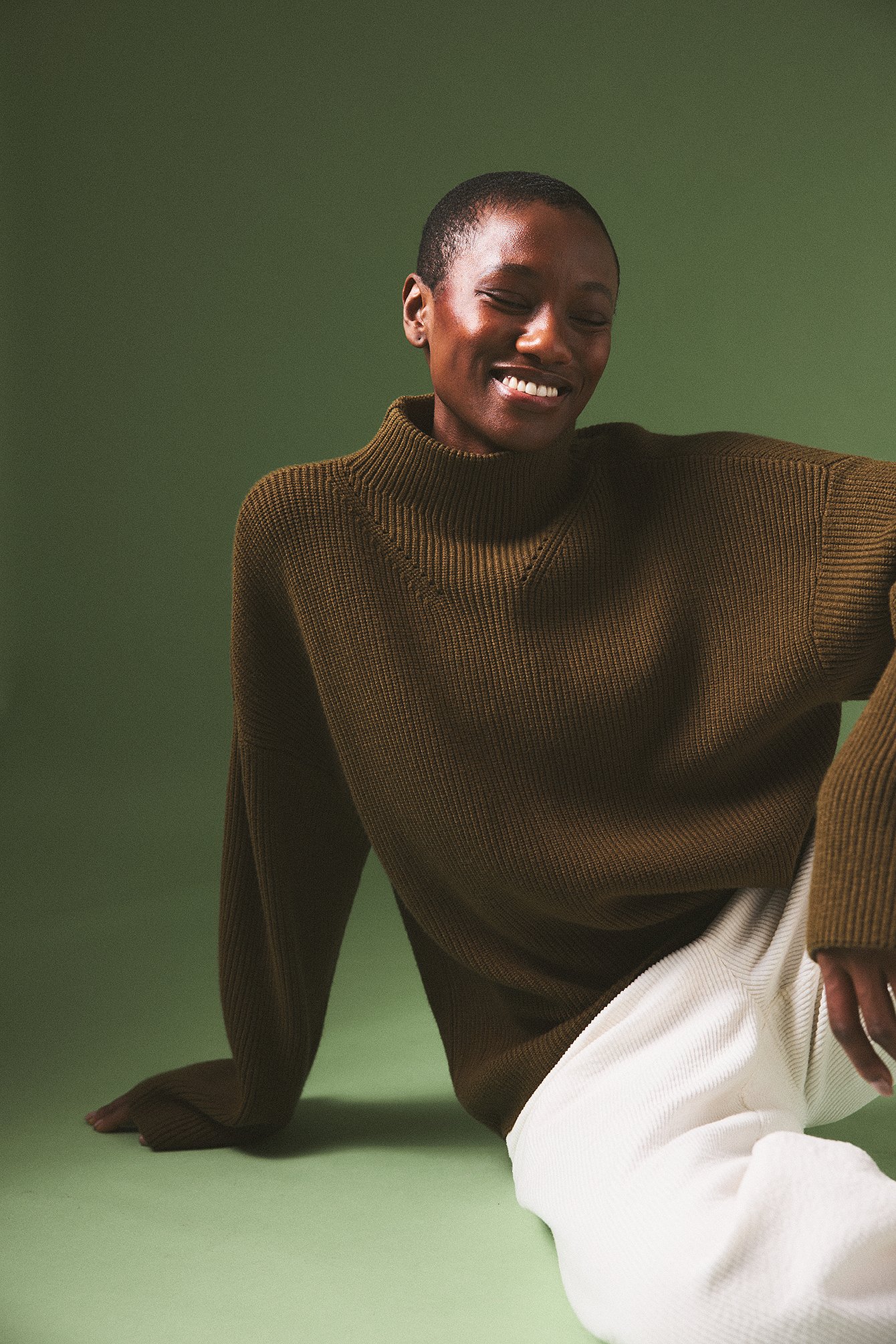 Rollkragenpullover gestrickt