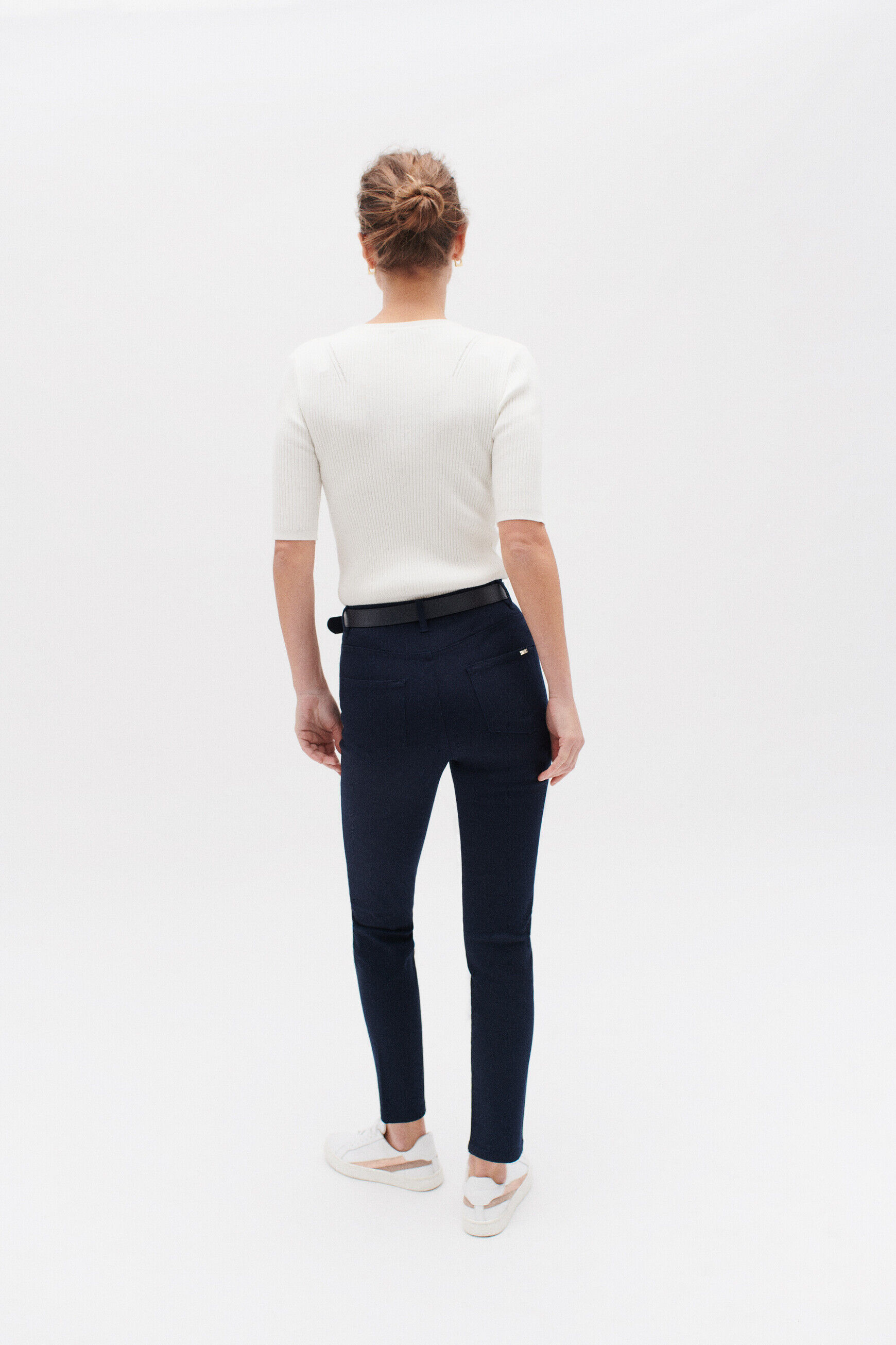 pantalon tony b bleu marine femme