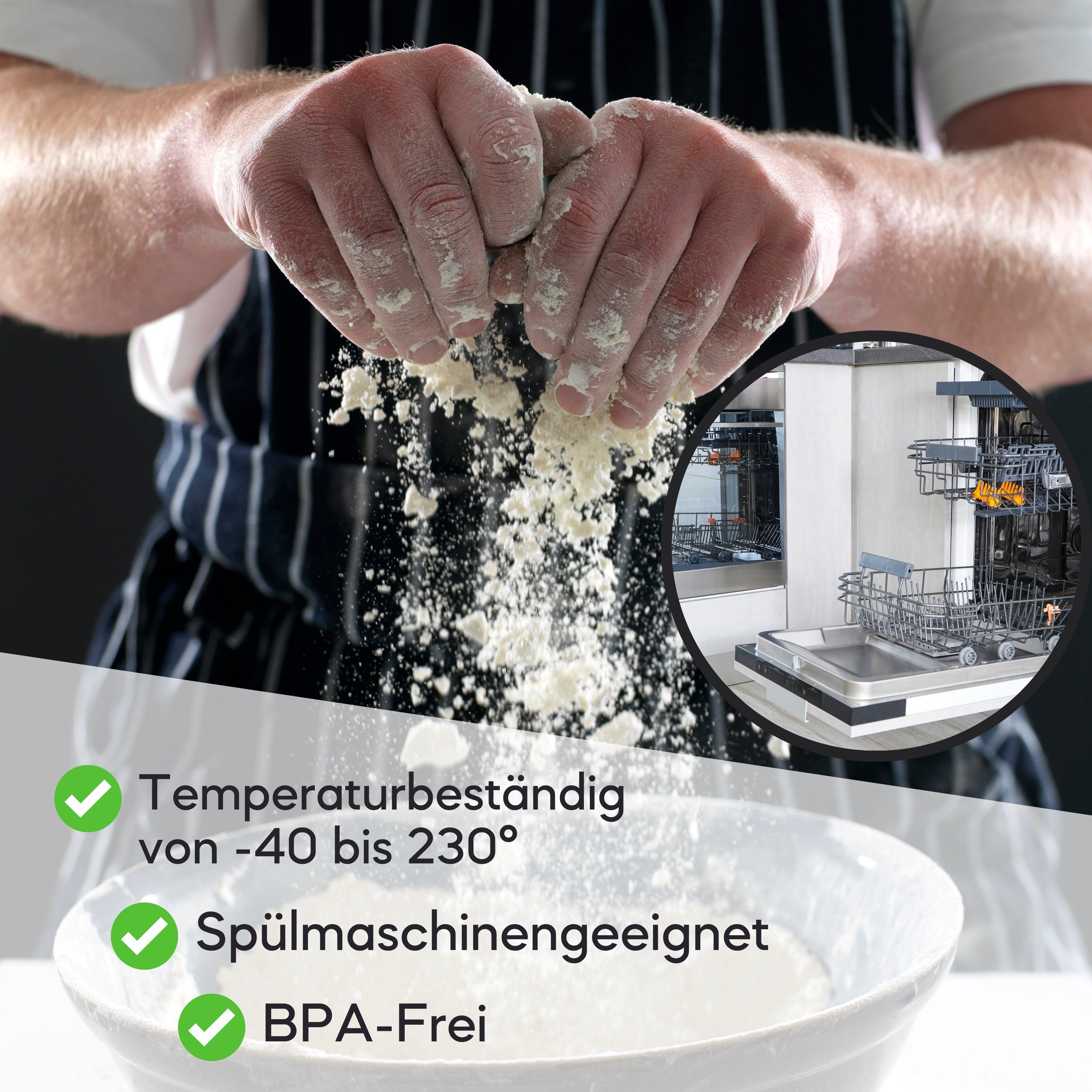 Coradoma Kochbesteck-Set Küchenutensilien 6er Set aus Silikon Geschirrset Küchenhelfer (6-tlg)