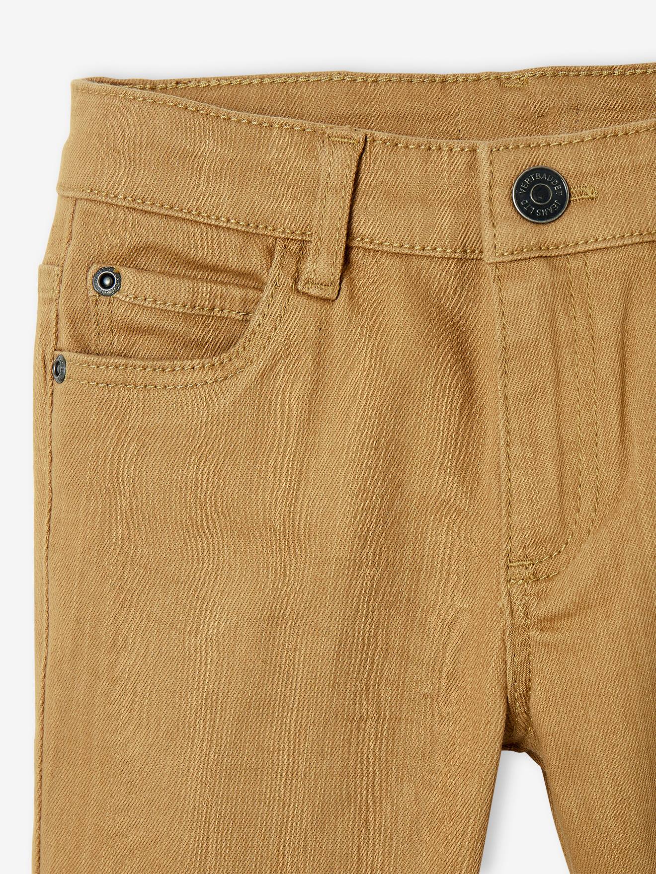 Bermuda couleur garçon en toile bronze
