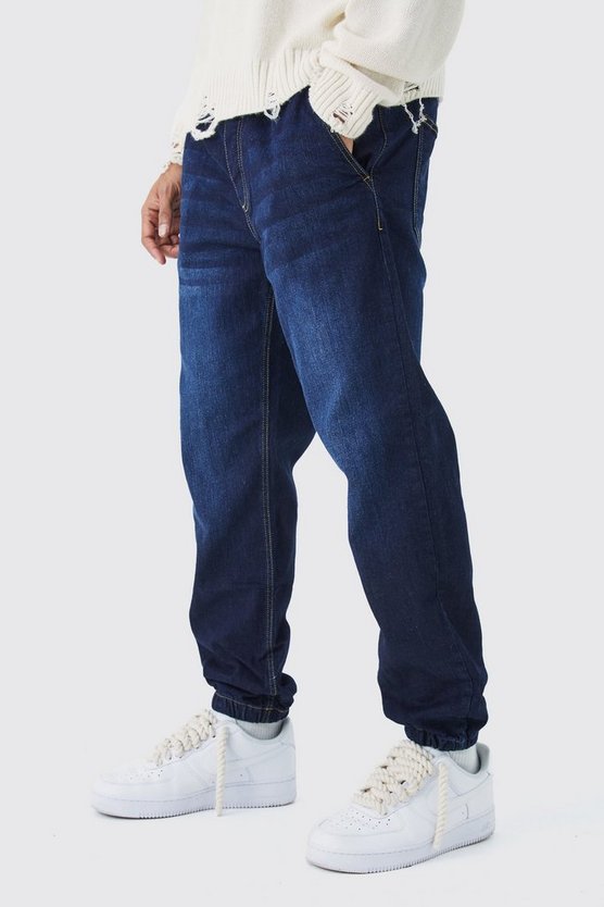 Jogginghose aus Stretch-Denim mit geradem Bein