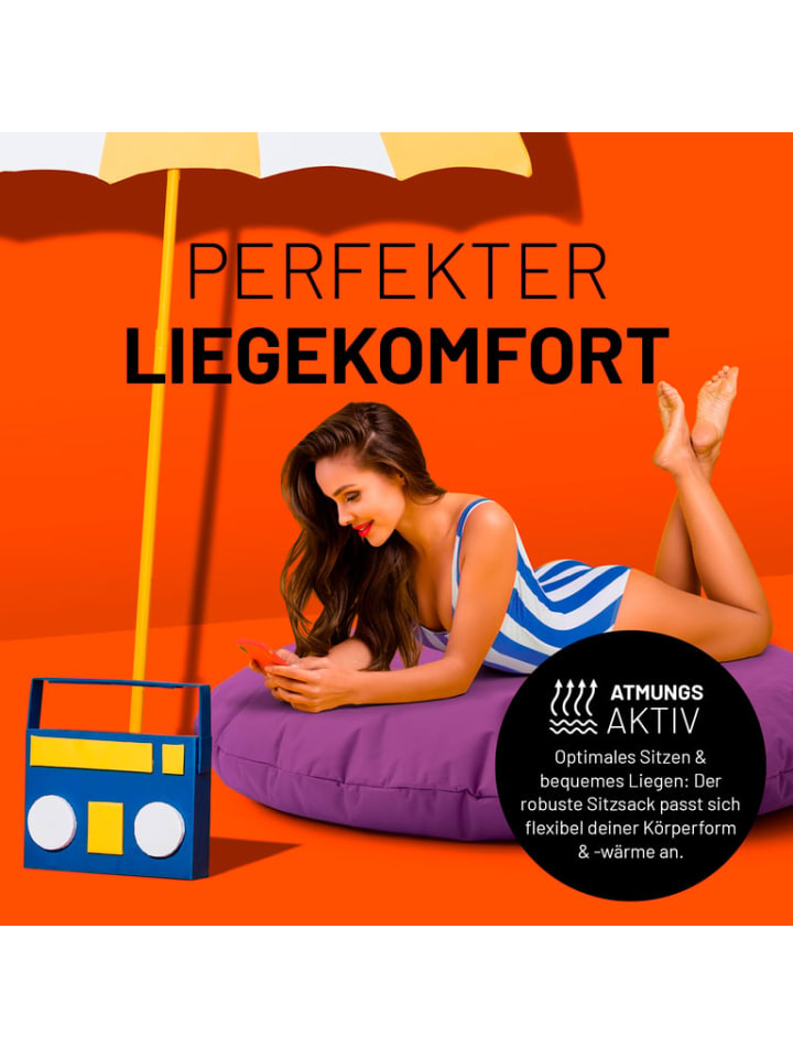Lumaland Sitzsack 2-in-1-Sitzsack - 300l 120 x 80 x 75 cm - Lila günstig kaufen onesize