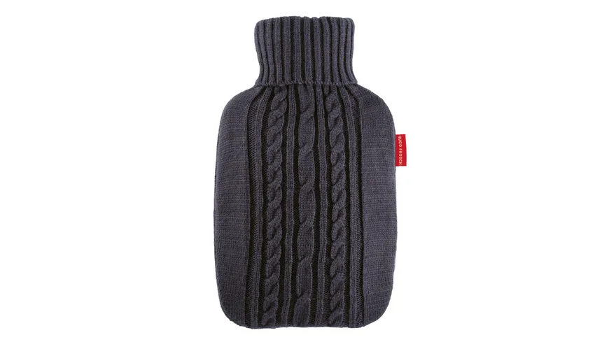 Hugo Frosch Wärmflasche mit Strickbezug 1,8l anthrazit