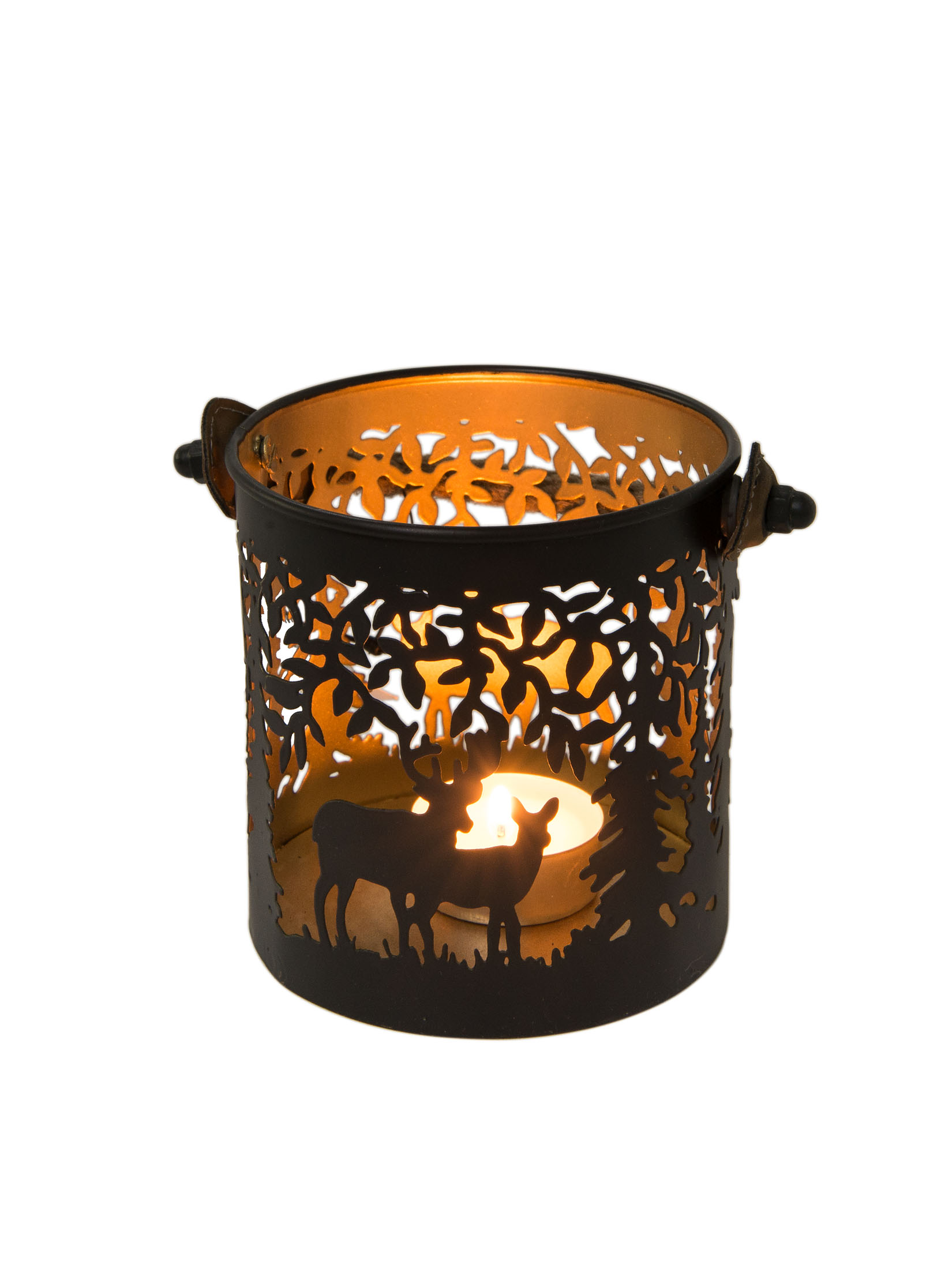 Lugau Windlicht, Black/Gold
