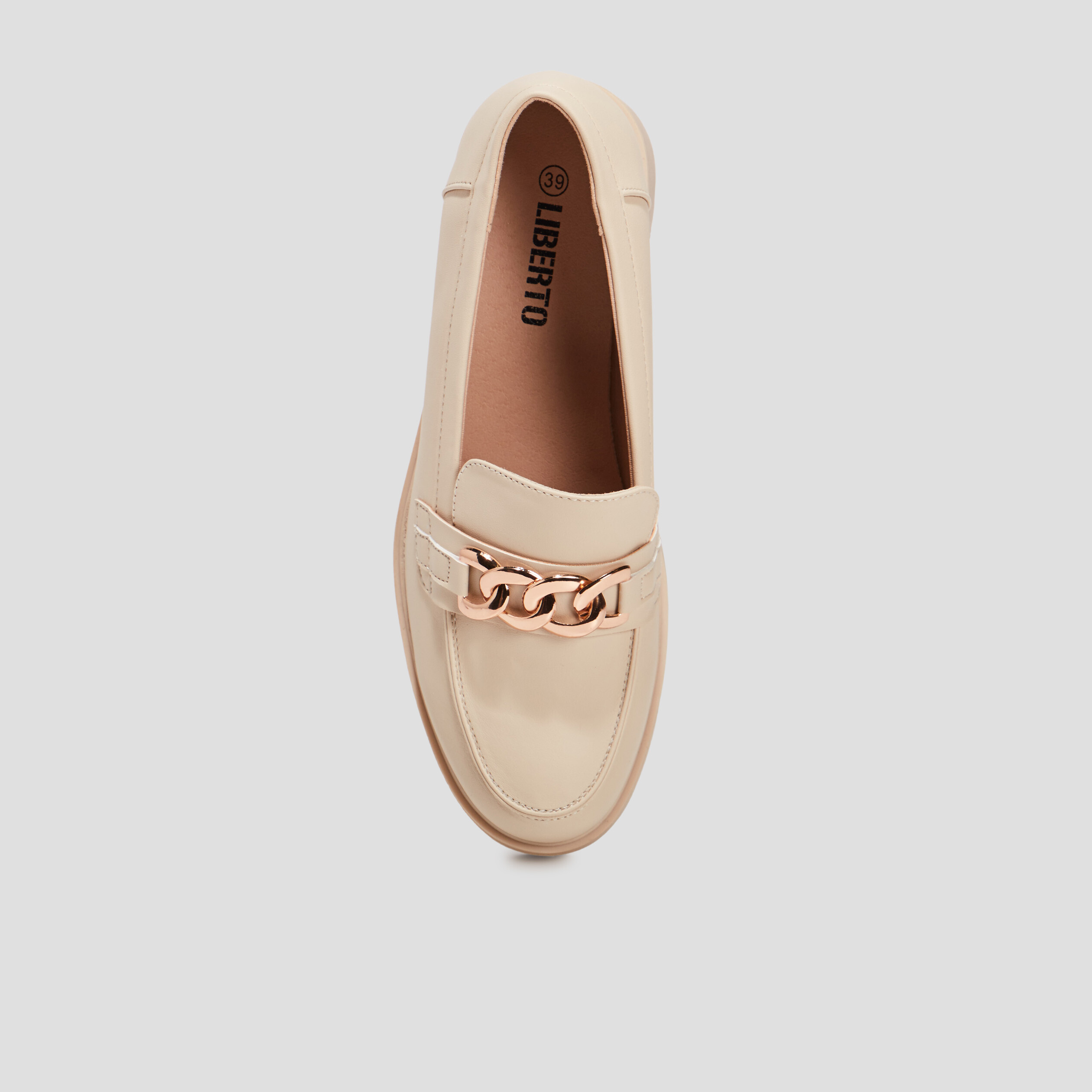 Mocassins à détails bijoux Liberto sable femme | La Halle