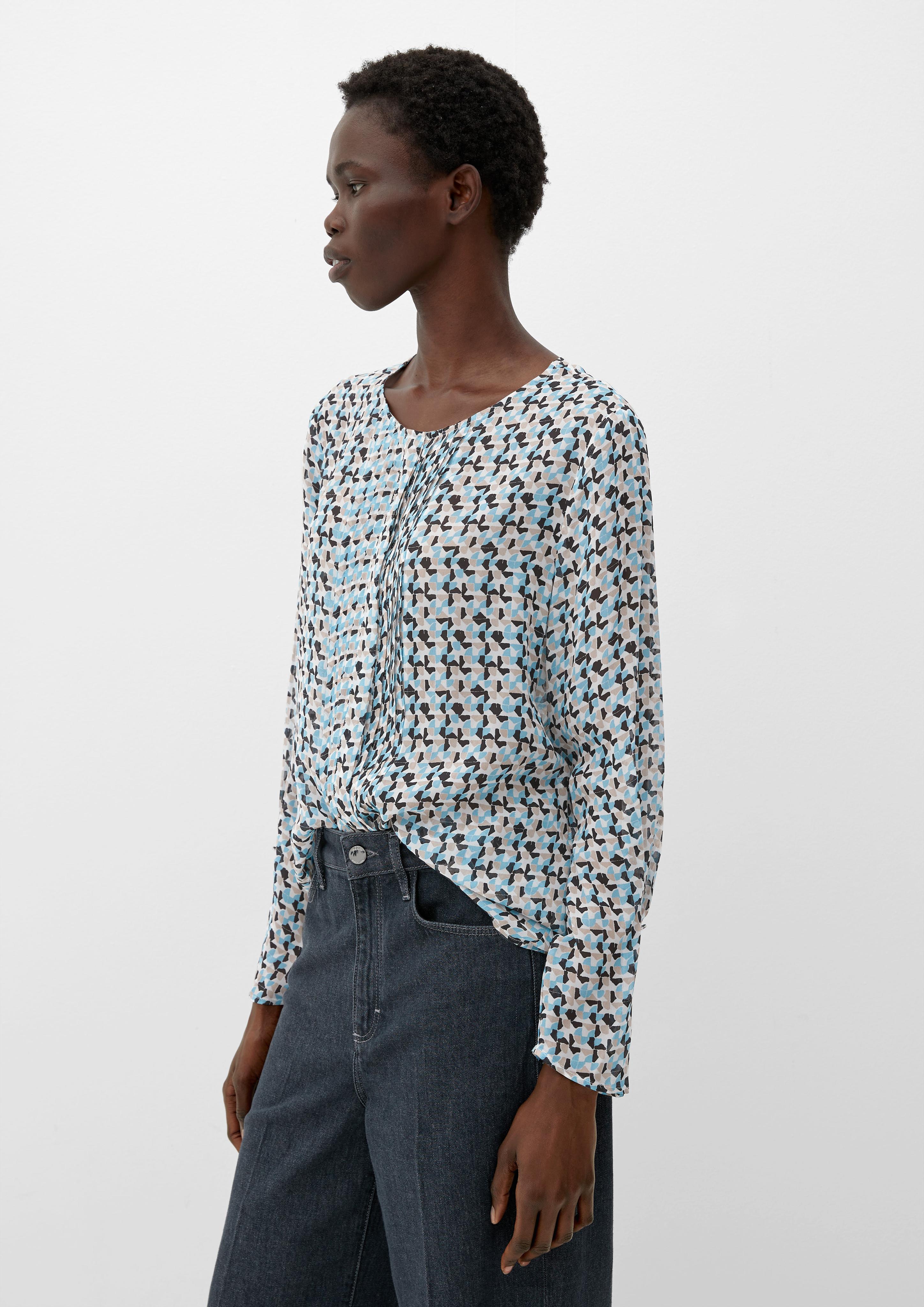 Viskosebluse mit Pintucks  2125436-02A0