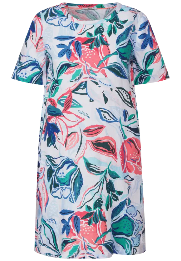 CECIL Leinenkleid mit Blumenprint
