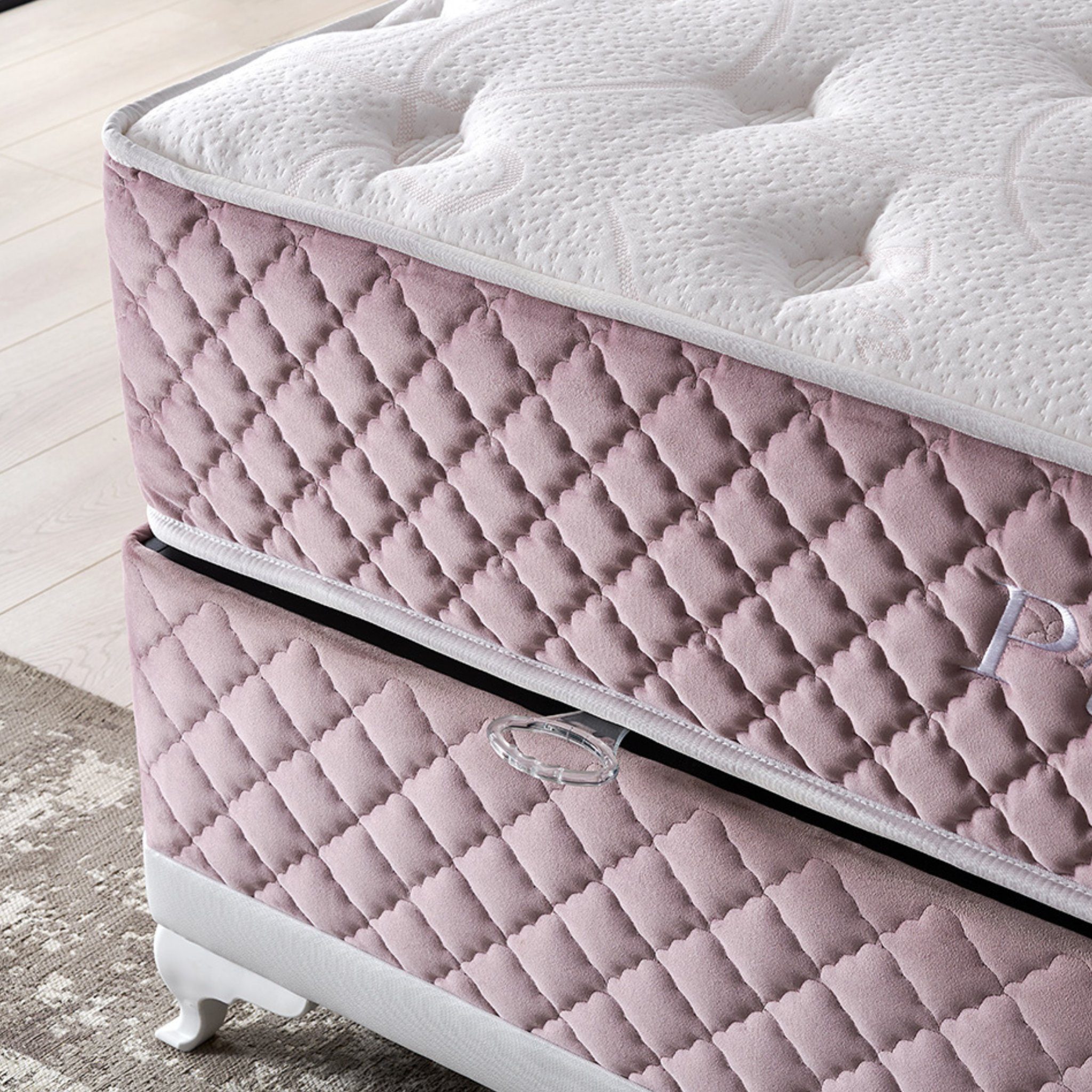 Taschenfederkernmatratze 7 Schichten Höhe 29 cm Matratze 90x200 Doppelseitige Verwendung Pinky, Moln