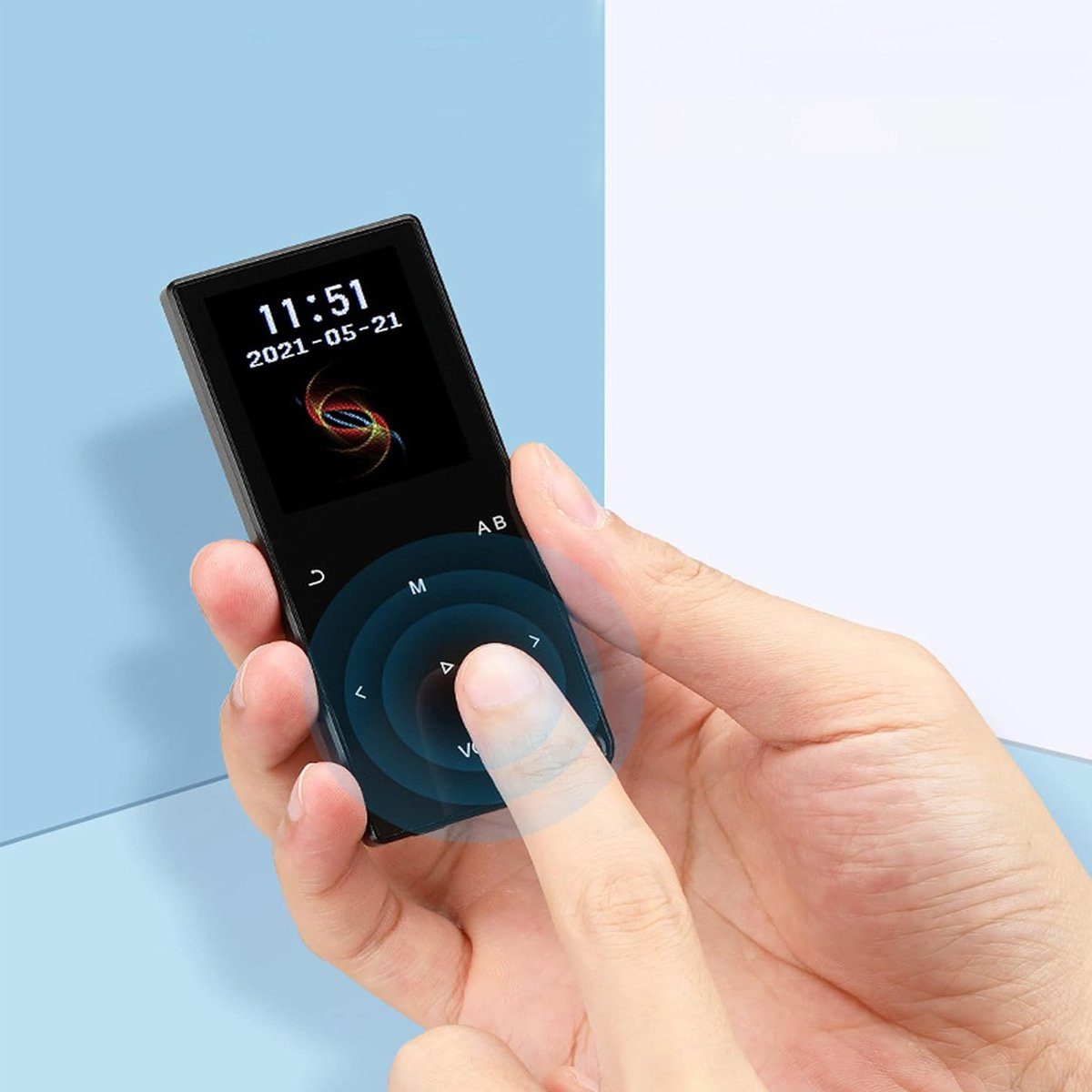 JedBesetzt MP3 Player Bluetooth 5.0 mit 1,8 Zoll TFT Farbbildschirm, Touch-Tasten MP3-Player