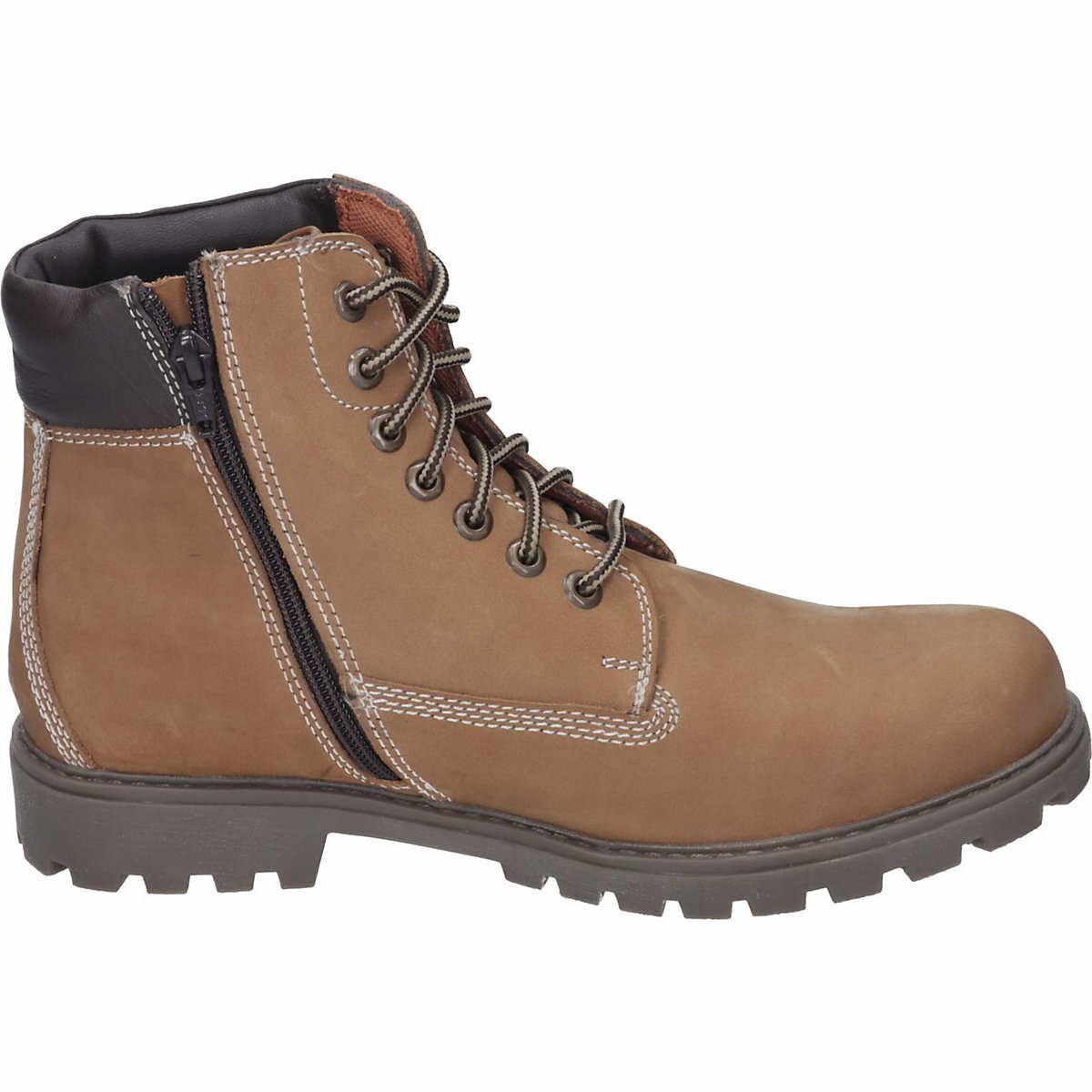 MANITU Schnür-Stiefeletten braun