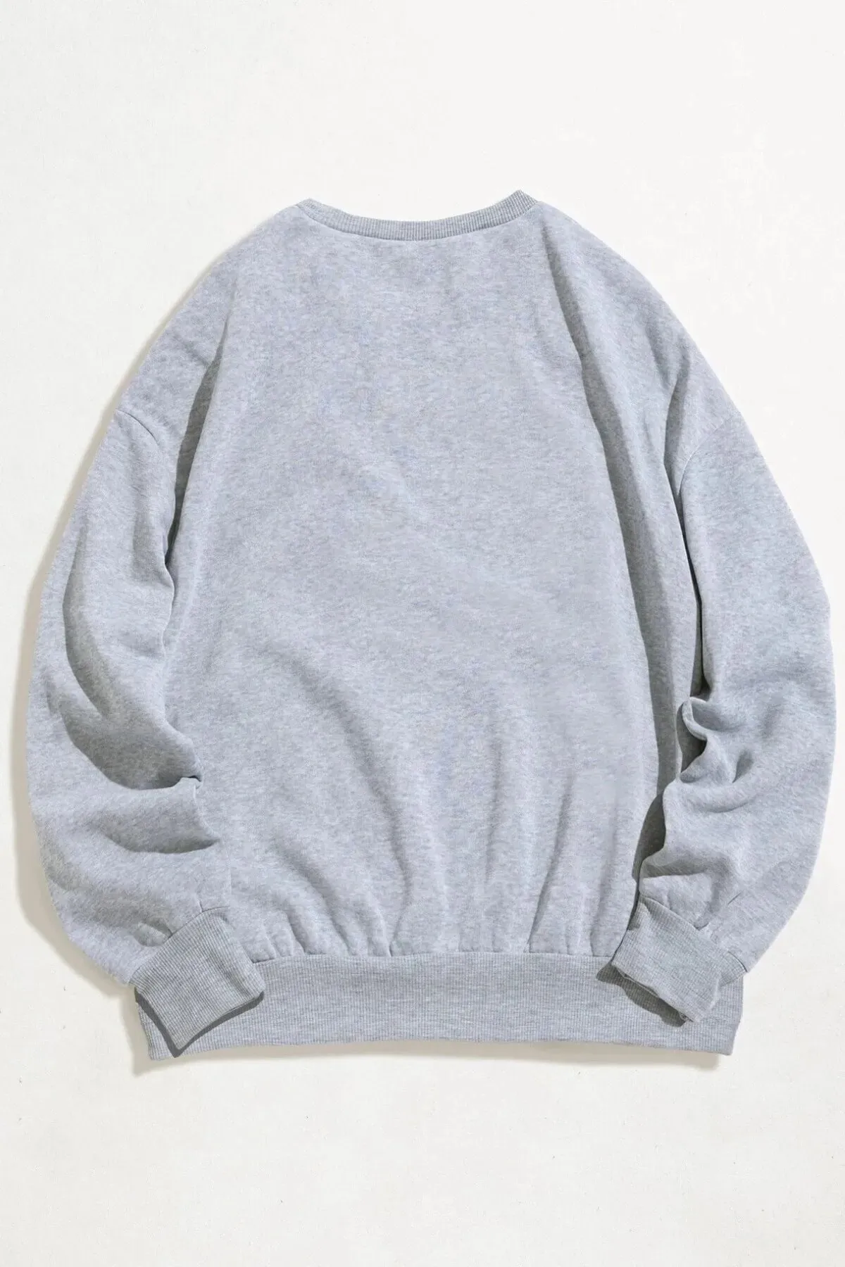 MODAGEN  Unisex-Sweatshirt mit Rundhalsausschnitt, bedruckt, Los Angeles, Grau, Oversize