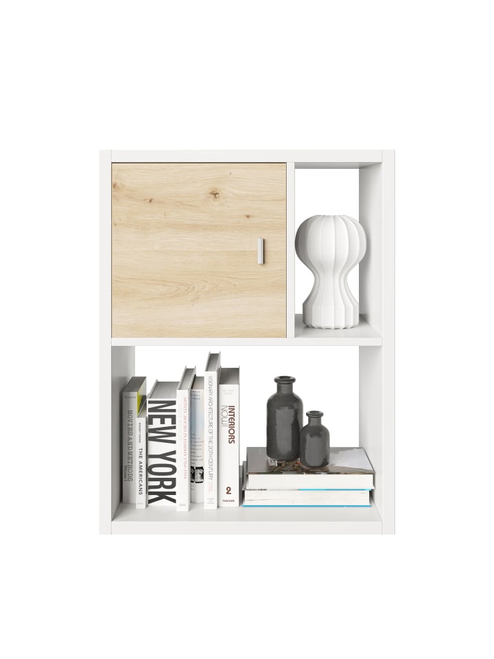 Phoenix Group AG  Fortuna - SET, Beistelltisch mit 3 Fächern inkl. Türeinsatz, weiss, B/H/T: 75,1x57,9x34cm günstig kaufen onesize