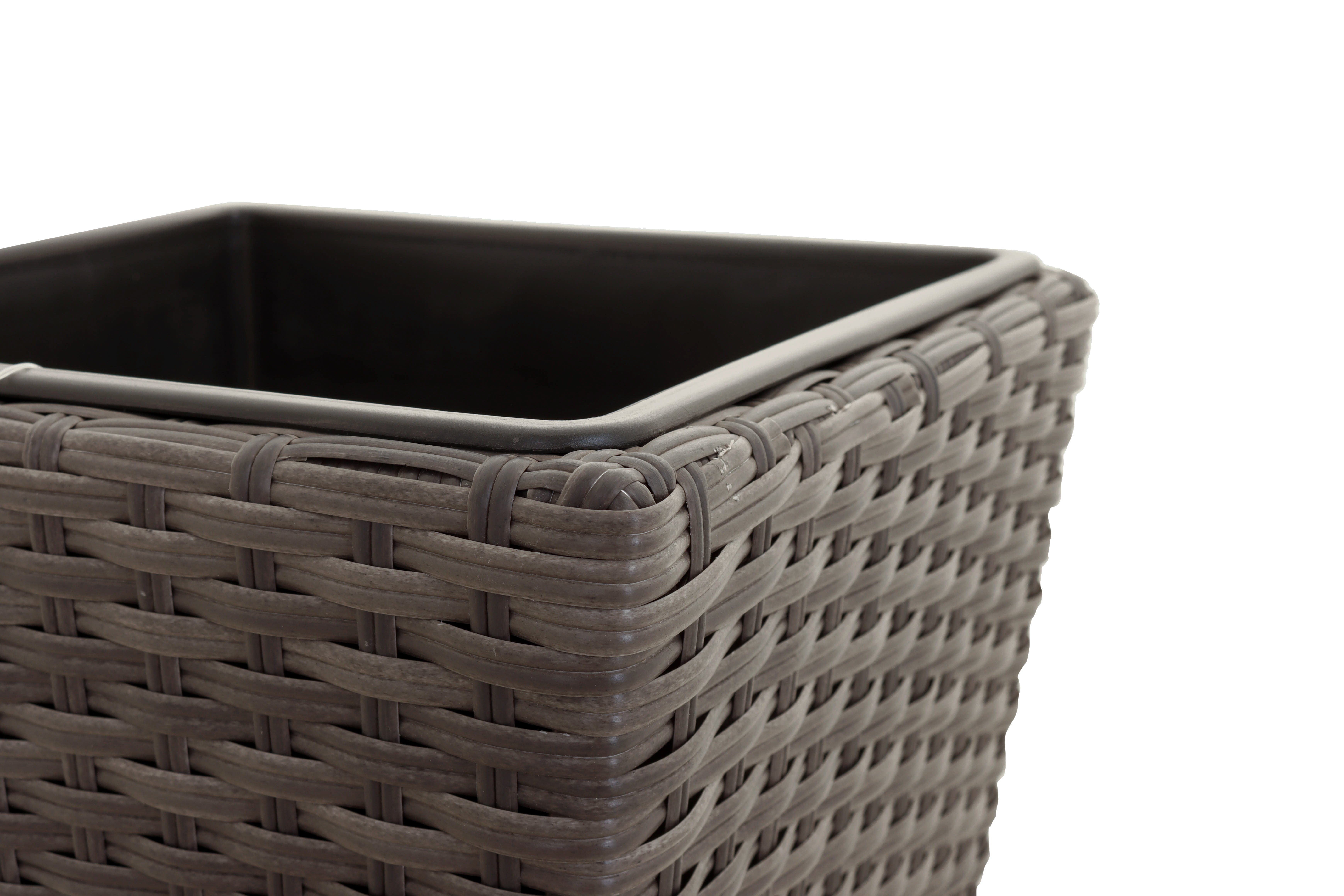 tegawo Pflanzkübel Polyrattan Vase konisch