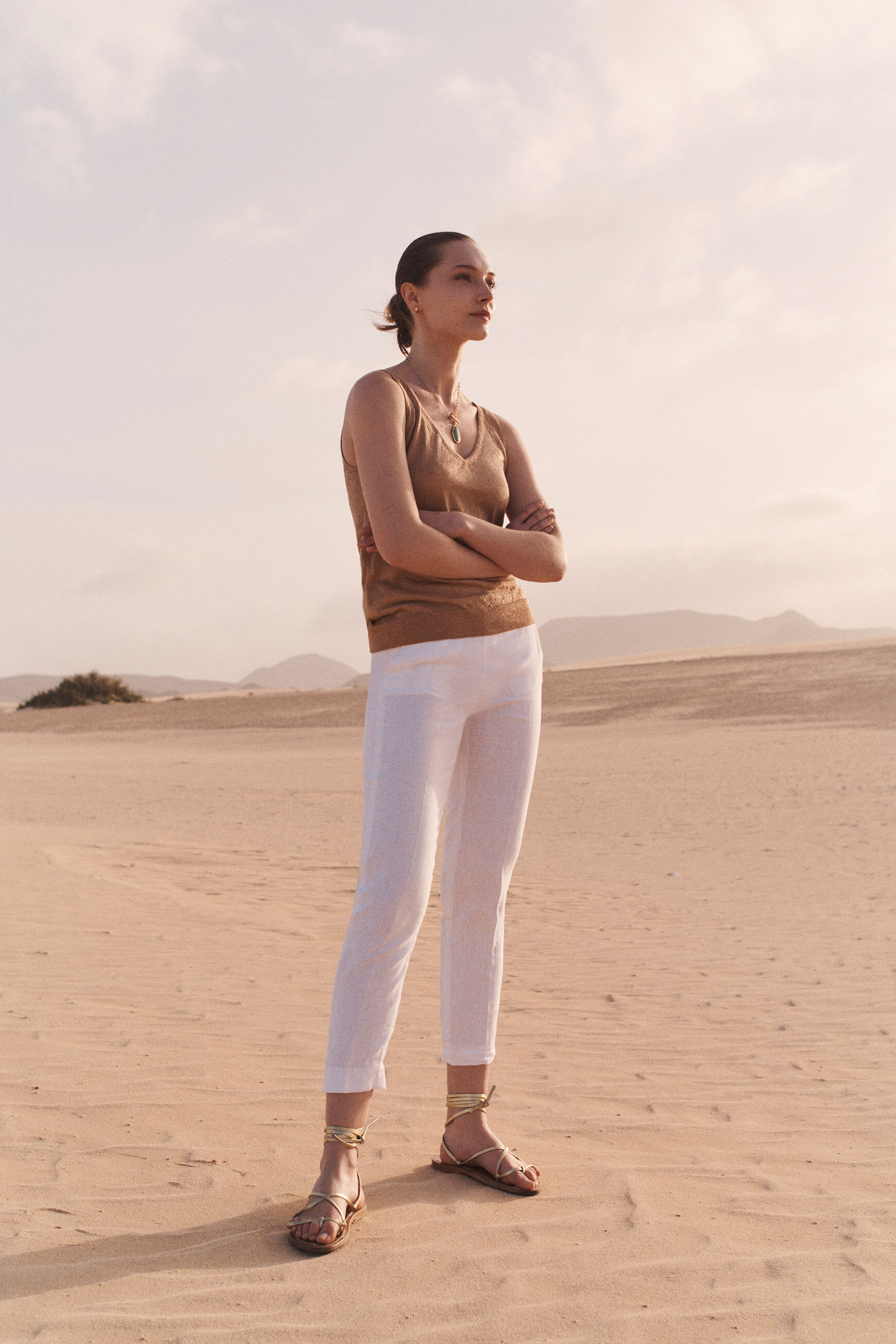top nolwenn camel femme