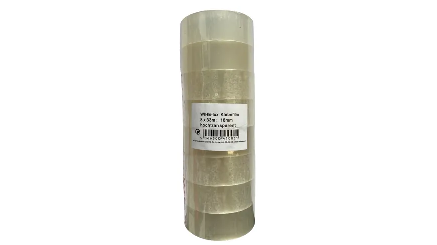 WIHE Klebefilm 8 Rollen 18mm x 33m 264 m