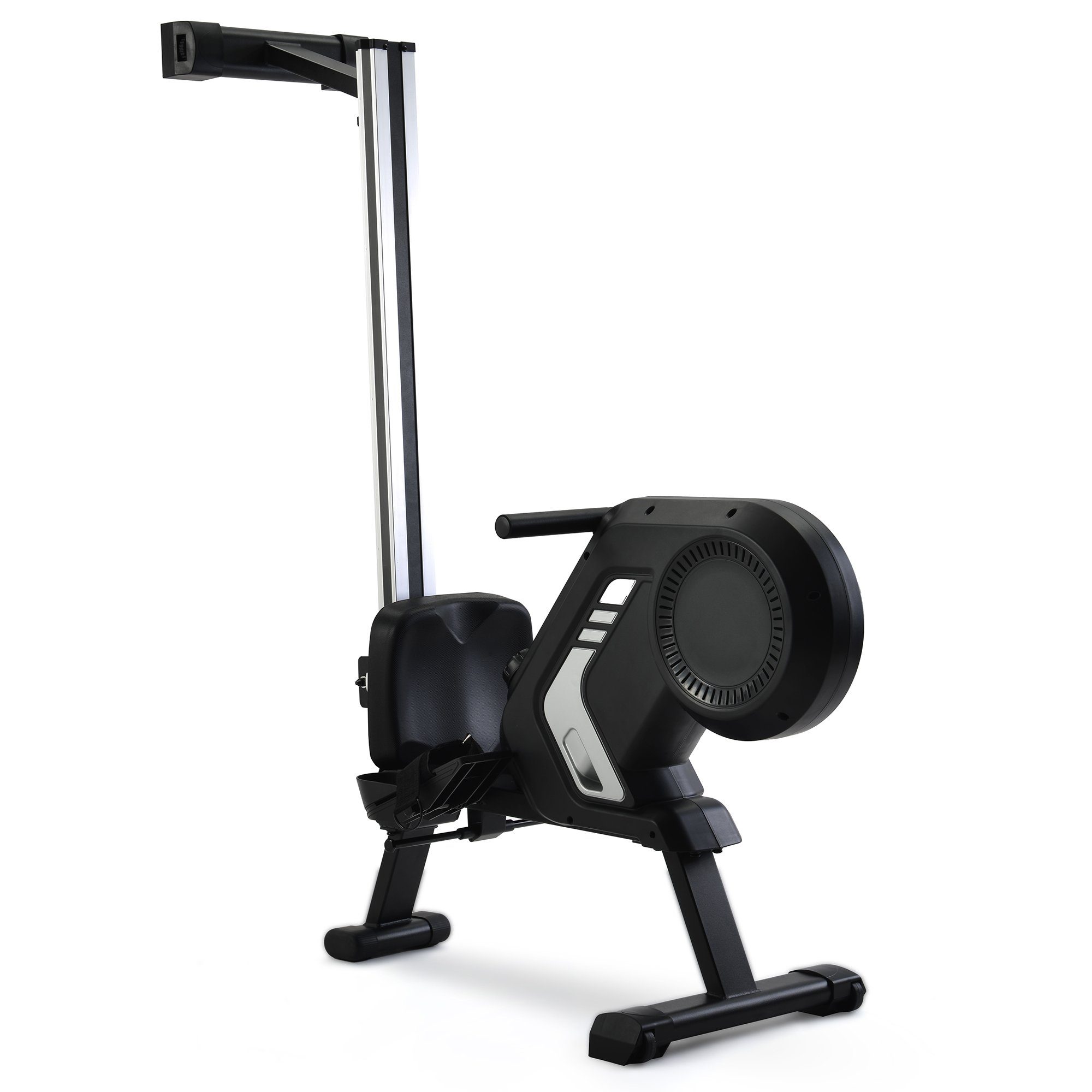 Fangqi Rudergerät 8 Stufen Magnetwiderstand, rutschfesten Pedalen und Transporträdern, LCD-Display