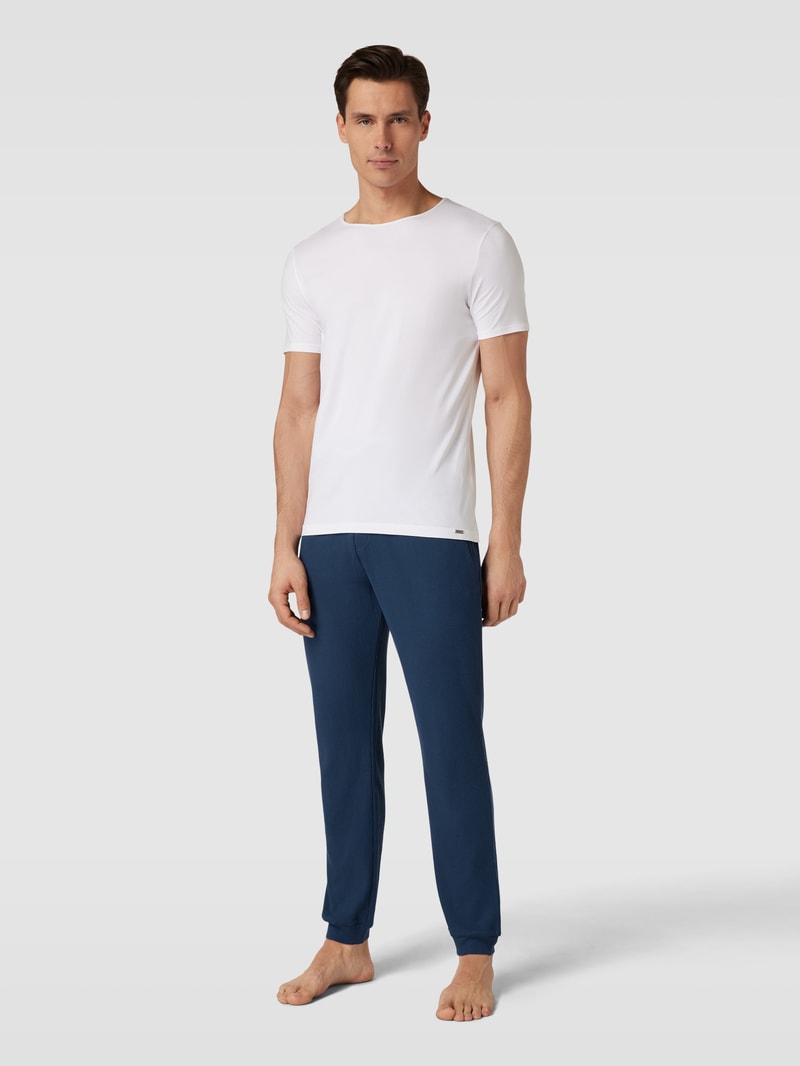 Pyjama-Hose mit elastischem Bund Modell 'Waffle' in dunkelblau