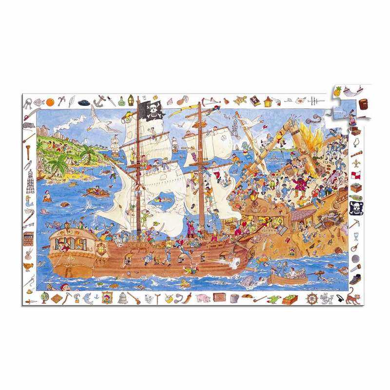 Puzzle observation Pirates 100 pièces Djeco