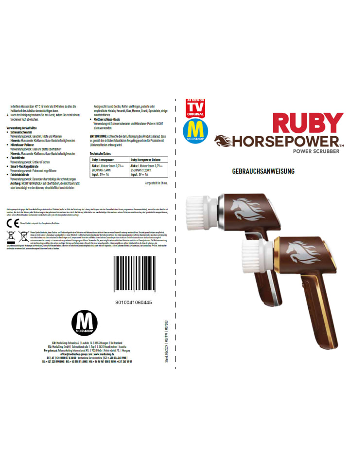 MediaShop Rotationsbürste Ruby Horse Power in Braun günstig kaufen onesize